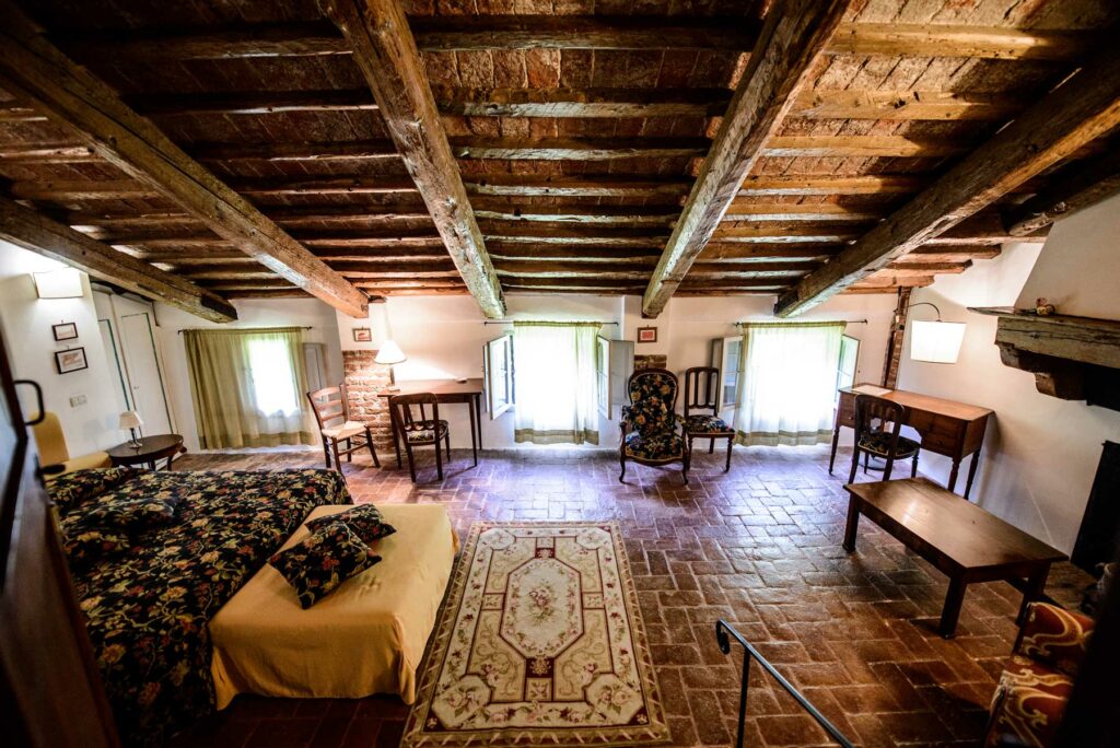 Superior room is the largest bedroom in our agriturismo